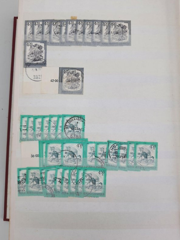 Avusturya Pul Koleksiyonu Albümü 2900 Adet - Yabancı Pul 002 - Resim 8