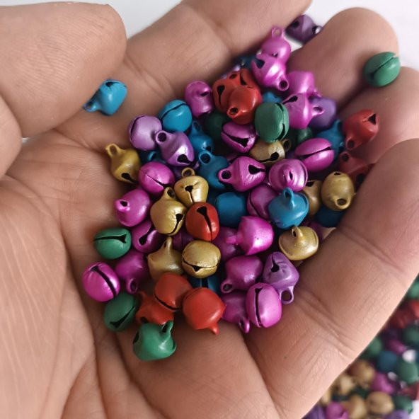 Karışık Renkli Metal Çıngırak Zil 5mm 100 Adet - 4