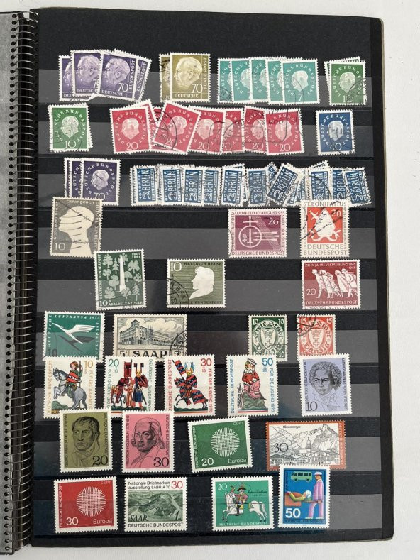 Almanya Pul Koleksiyonu Albümü 710 Adet - Yabancı Pul 015 - Resim 11