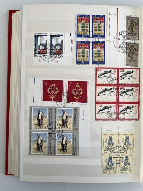Almanya DDR Pul Koleksiyonu Albümü 620 Adet - Yabancı Pul 016 - 8