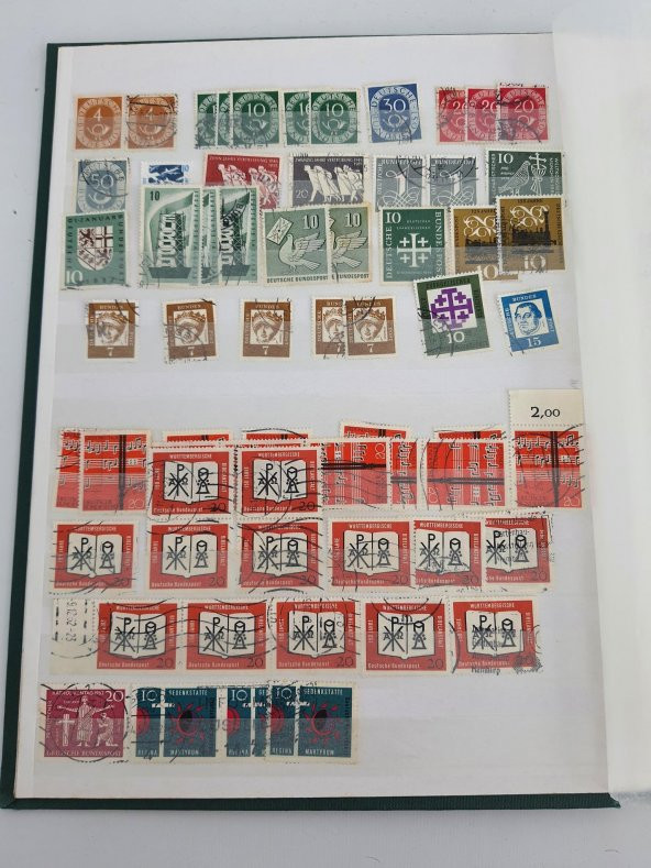 Almanya Pul Koleksiyonu Albümü 990 Adet - Yabancı Pul 007 - Resim 6