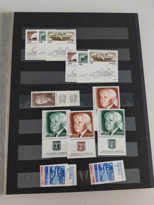 İsrail Pul Koleksiyonu Albümü Damgasız 250 Adet - Yabancı Pul 024 - Resim 7