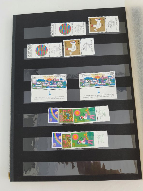 İsrail Pul Koleksiyonu Albümü Damgasız 250 Adet - Yabancı Pul 024 - Resim 8