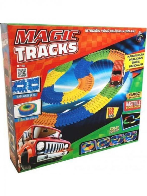 Magic Tracks Hareketli Raylar 168 Parça Oyuncak Araba Setleri - 3