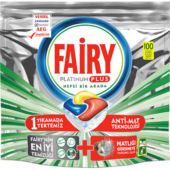 Fairy Platinum Plus 100'lü Bulaşık Makinesi Tableti