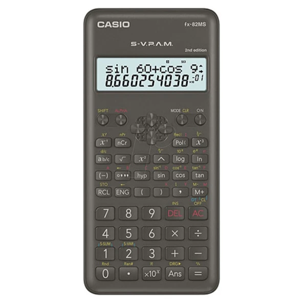 Casio FX-82MS 2. Versiyon 240 Fonksiyon Bilimsel Hesap Makinesi