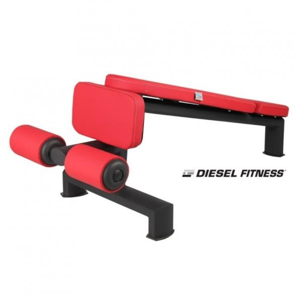 Diesel Fitness Deri Mekik Sehpası, Kırmızı (Abdominal Board)