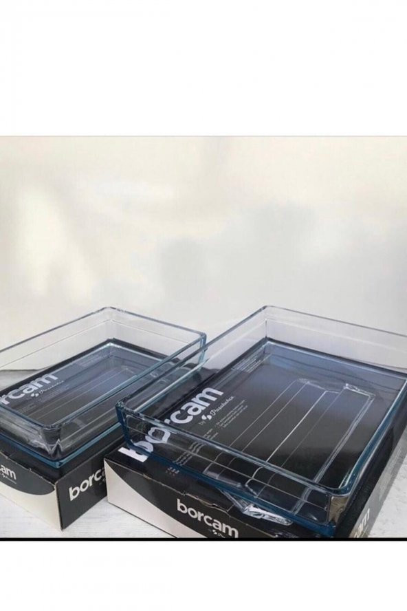 Paşabahçe premium borcam seti - 2 li dikdörtgen borcam takımı özel seri - 2