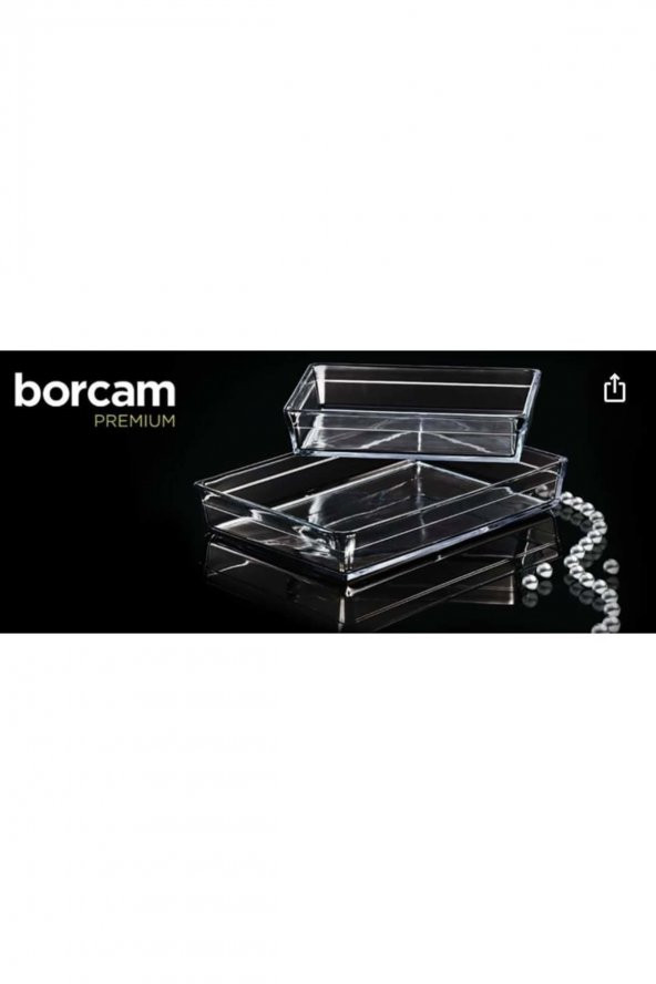 Paşabahçe premium borcam seti - 2 li dikdörtgen borcam takımı özel seri - 3