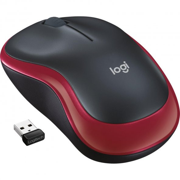 Logitech USB Alıcılı Kompakt Kablosuz Mouse Kırmızı