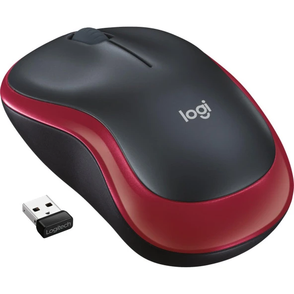 Logitech USB Alıcılı Kompakt Kablosuz Mouse Kırmızı ürün görseli