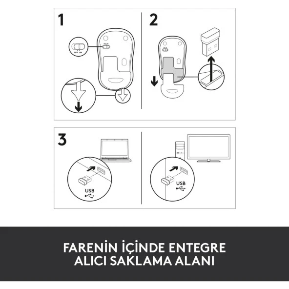 Logitech USB Alıcılı Kompakt Kablosuz Mouse Kırmızı - Resim 10