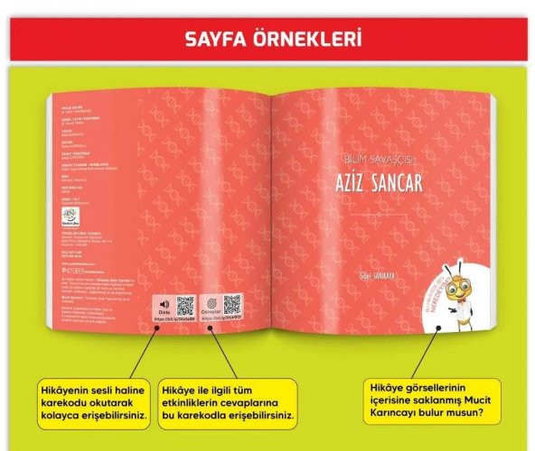 Çocuklara Okumayı Sevdiren Kahramanlar Seti 6 Kahraman Hikayesi OKU, DİNLE, BUL, ÇÖZ Sesli Kitaplar - 8