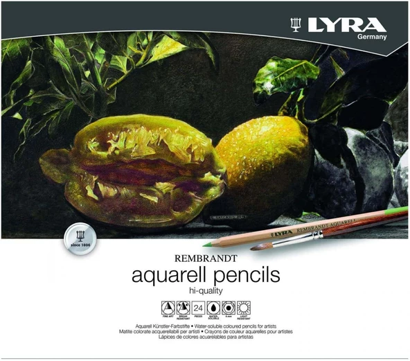 LYRA Rembrandt Aquarell Artists 24'lü Sulandırılabilir Kalem Seti / L2011240