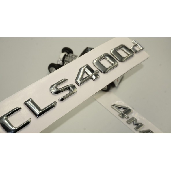 Benz CLS 400d 4Matic Bagaj Krom Metal 3M 3D Yazı Logo