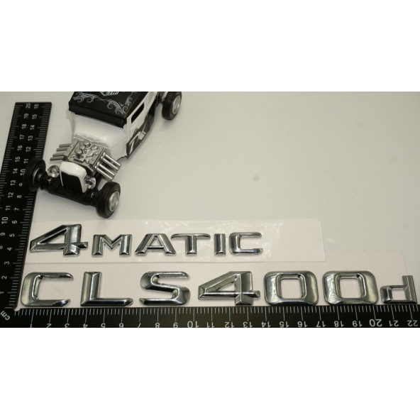 Benz CLS 400d 4Matic Bagaj Krom Metal 3M 3D Yazı Logo - 5