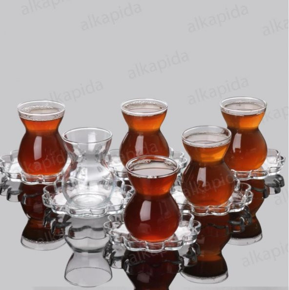 Paşabahçe çay seti - çay bardağı takımı 12 prç. papatya - 2