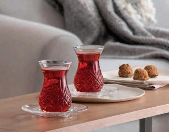 Paşabahçe Timeless Kesme Kristal Çay Bardağı Seti Takımı - 12 Parça Çay Seti 96992 - 2