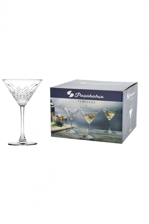 Paşabahçe timeless martini ayaklı kadeh bardak- sunum bardağı 4 lü 440176
