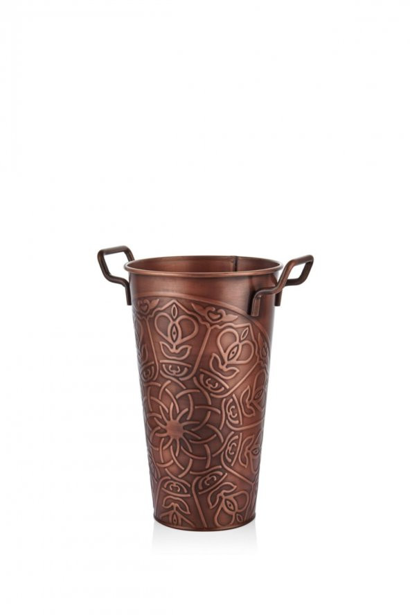 The mia vazo - 30 cm galvaniz vazo şemsiyelik bakır renk