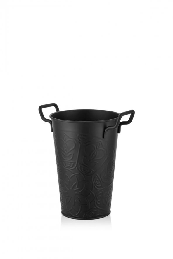 The mia vazo - 30 cm galvaniz vazo şemsiyelik siyah renk