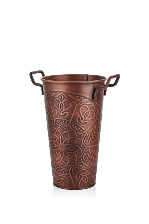 The mia vazo - 40 cm galvaniz vazo şemsiyelik bakır renk