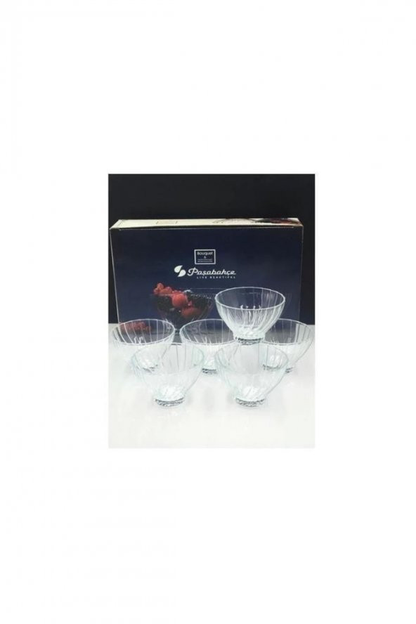 Paşabahçe bouquet çok amaçlı cam kase - 6 lı kahvaltılık çerezlik 195 cc 530216 - Resim 2