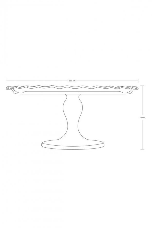 Paşabahçe petite ayaklı patisseria - pasta servis sunum tabağı - 5