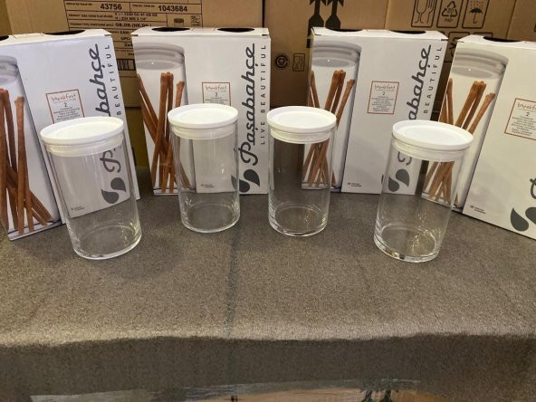 Paşabahçe 43736 vakumlu cam kavanoz - cam erzak saklama kabı 4 lü beyaz - 2