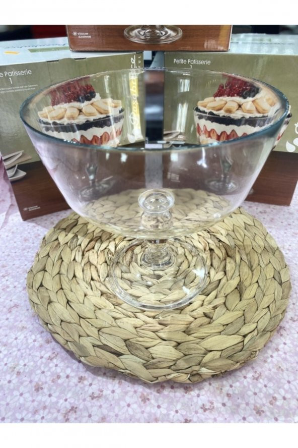 Paşabahçe petite ayaklı patisseria kurabiyelik - servis sunum kasesi - Resim 3