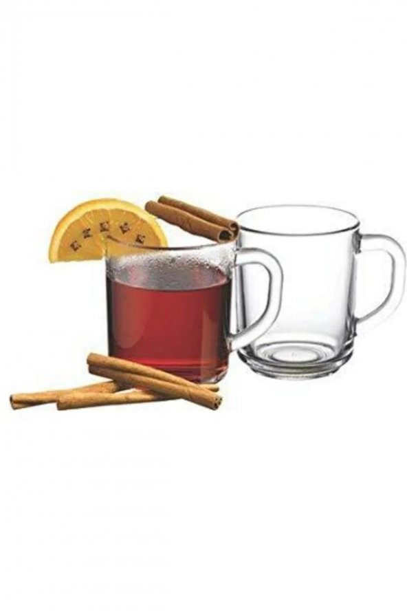 Paşabahçe 55029 6 lı cam kulplu kupa bardak - kupa bardağı - Resim 2