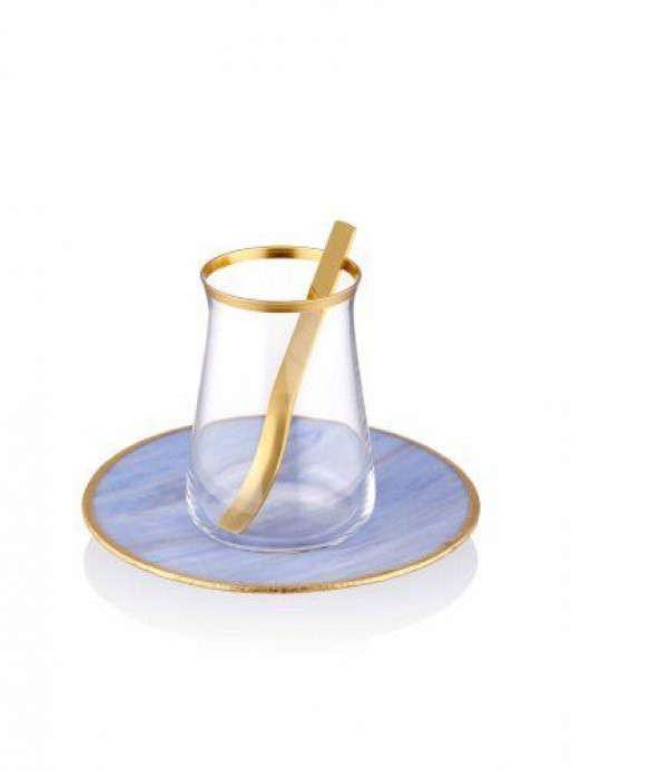 The mia modern slim çay kaşık - 6 lı çay kaşığı parlak gold