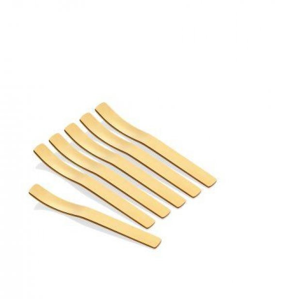 The mia modern slim çay kaşık - 6 lı çay kaşığı parlak gold - 2