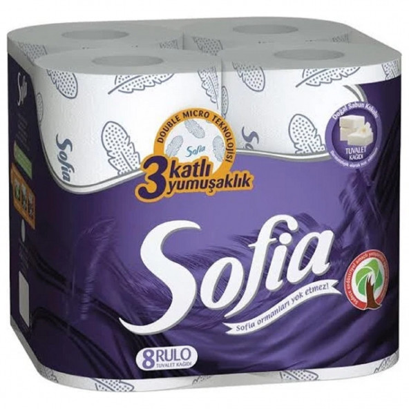 Sofia Doğal Sabun Kokulu Tuvalet Kağıdı 8'Li
