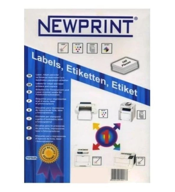 NEWPRINT LASER CD ETİKETİ 117x40 2 Lİ 100 LÜ PAKET