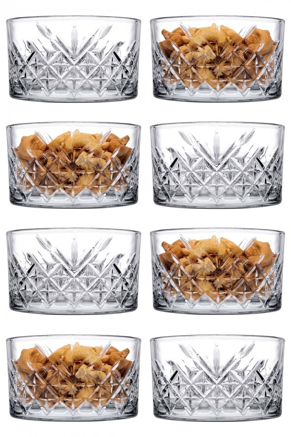 Paşabahçe timeless çok amaçlı kase çerezlik 8 li 530040