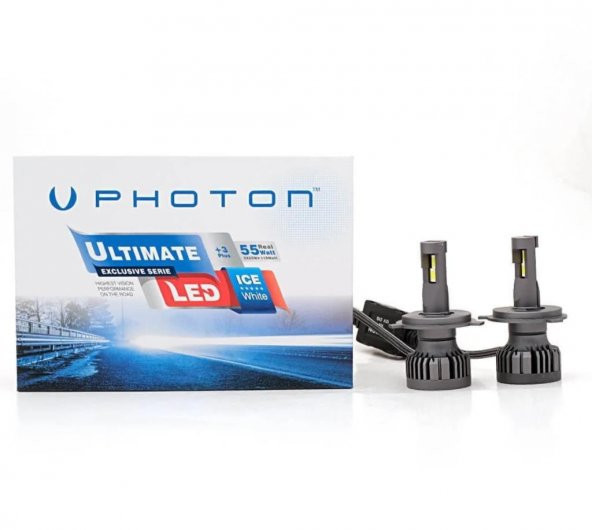 H4 PHOTON ULTIMATE Led Xenon Oto Ampul Plus 5 Beyaz