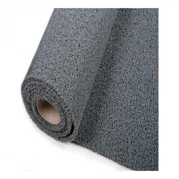 GRİ COLOURMAT Kaydırmaz Kaymaz Yolluk Karmaşık Halı Kıvırcık Paspas 120CM X 700CM - 1