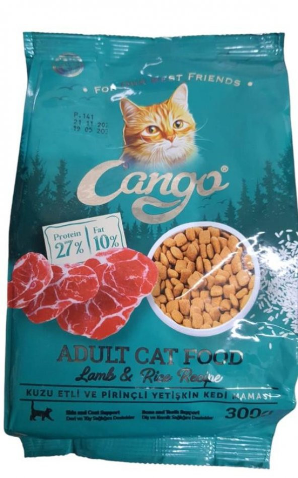 Cango Kedi Maması Yetişkin Kuru Kuzu Etli ve Pirinçli 300 Gr