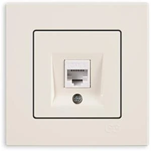 Günsan Eqona Tekli Data Prizi (RJ45 Cat6), Krem ürün görseli