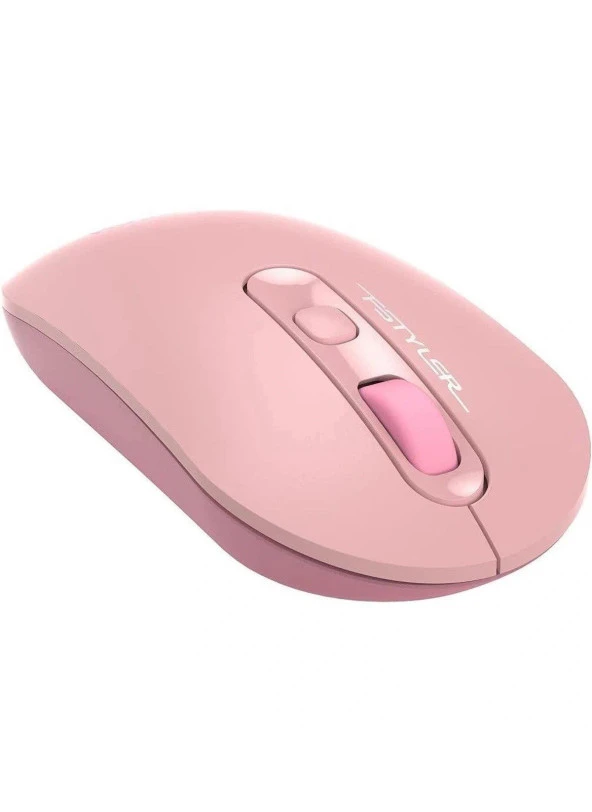 A4 Tech Nano Alıcı Kablosuz Optik 2000 Dpi Enerji Korumalı Kompakt Mouse - Pembe - Resim 2