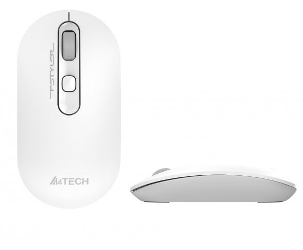 A4 Tech Nano Alıcı Kablosuz Optik 2000 Dpi Enerji Korumalı Kompakt Kablosuz Mouse Beyaz