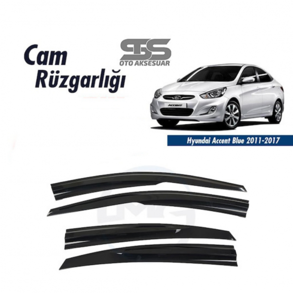Cam Rüzgarlığı Hyundai Accent Blue 2011 - 2017 Mügen Tip Piano Black