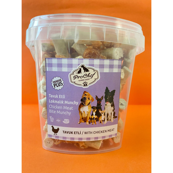 Prochef 50 Adet Premium Plus Lokmalık Munchy Tavuklu Sarma Köpek Kemiği & Ödül Maması