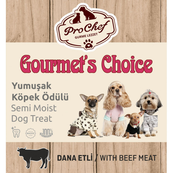 ProChef 200 Gr Dana Etli Gourmet's Choice Köpeklerin Eğitimi Için Yarı Yumuşak Köpek Ödül Maması - 4