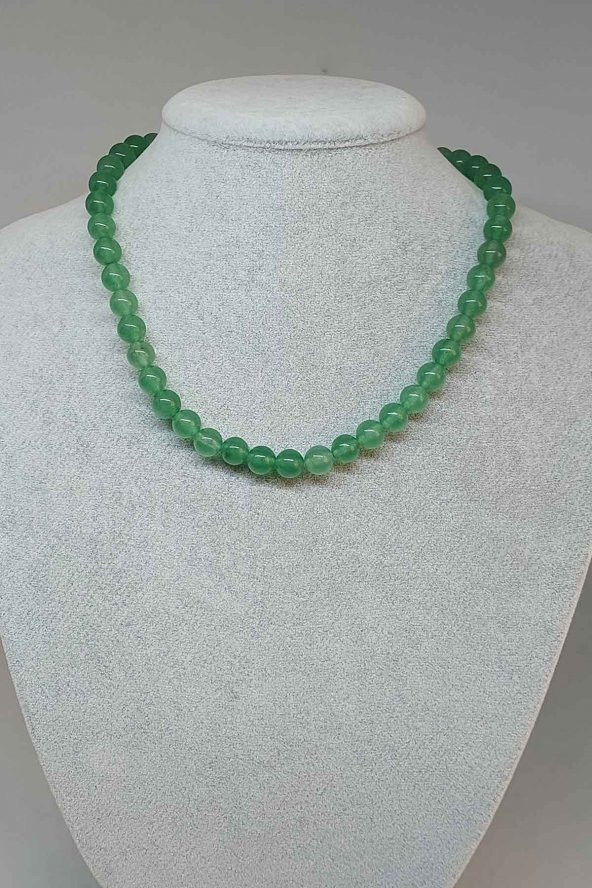Aventurin Taşı Kolye 8mm (Klipsli)