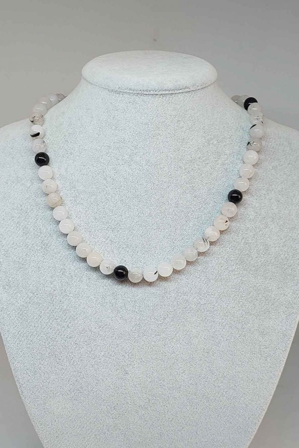 Beril Taşı Kolye 8mm (Klipsli)