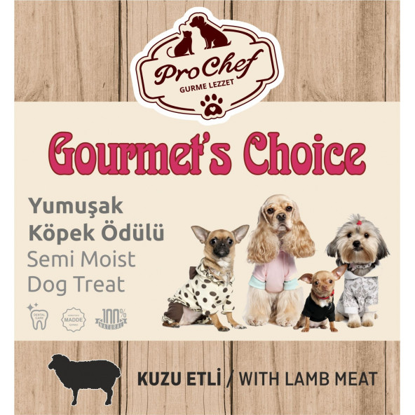 ProChef 200 Gr Kuzu Etli Gourmet's Choice Köpeklerin Eğitimi Için Yarı Yumuşak Köpek Ödül Maması - 4
