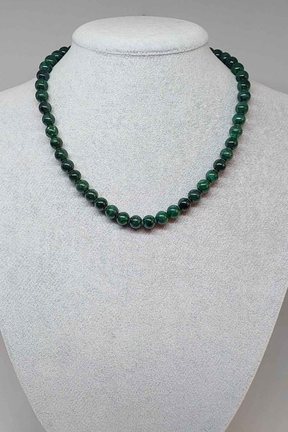 Malakit Taşı Royal Quality Kolye 7-8mm (Klipsli) - 1
