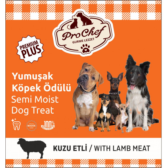 ProChef 200 Gr Kuzu Etli Premium Plus Köpeklerin Eğitimi Için Yarı Yumuşak Köpek Ödül Maması - 4